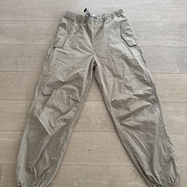 Pantaloni baggy beige lunghi
