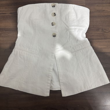 Jupe blanche sans bretelles