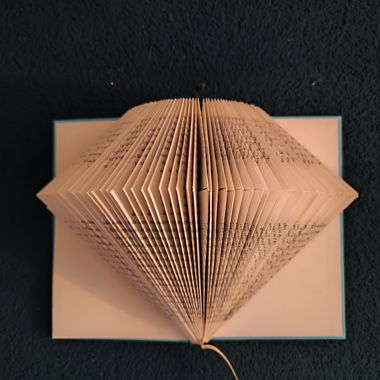 Book with folded pages for the wall