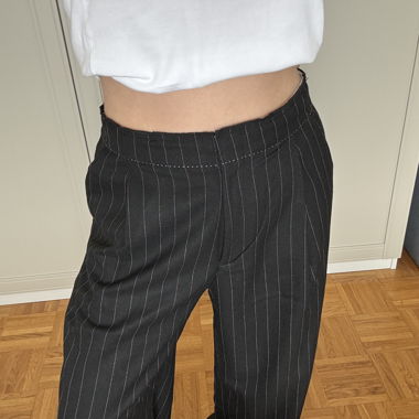 Zara striped black pants