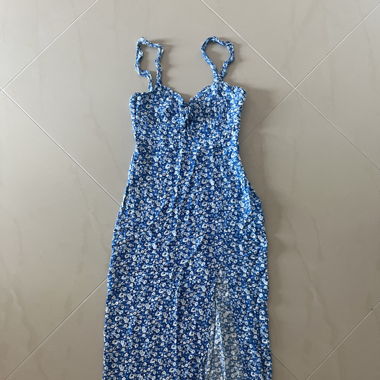 Vestito Estivo Blu a Fiori