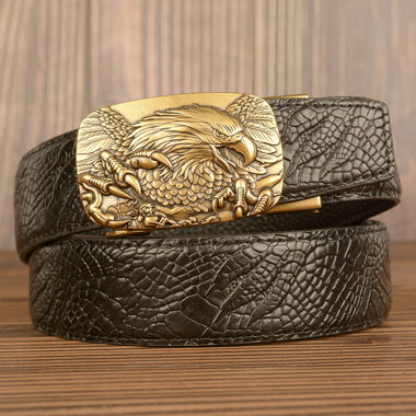 Eagle-Buckle-Ledergürtel