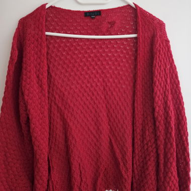 Red BINDI knit cardigan S/M