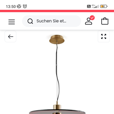 Hängelampe Mora, farbiges Glas 