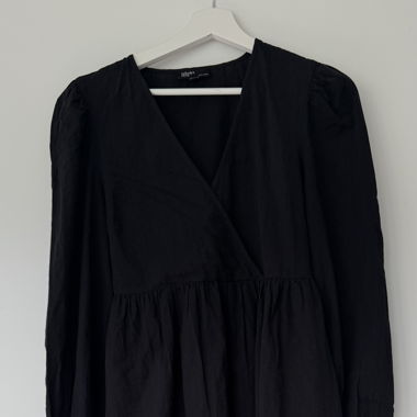 Long Black Wrap Dress