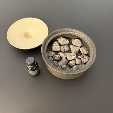 Parfum d'ambiance avec pierres de lave