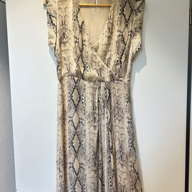 Schlangenkleid Beige/Gold