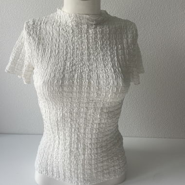 White scrunch blouse 