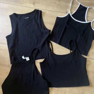 Set of black tops