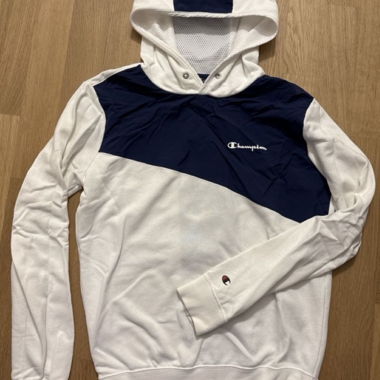 Sweat à capuche Champion blanc/bleu