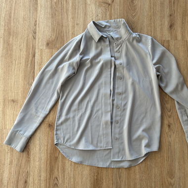 Stoffbluse heller grauton