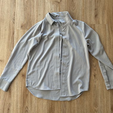 Stoffbluse heller grauton