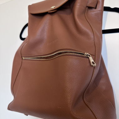 Longchamp Le Foulonné in pelle bovina grana