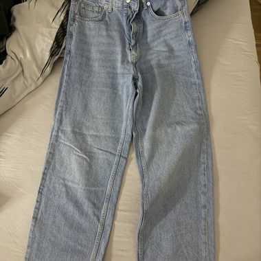 Pull&Bear wide light blue jeans