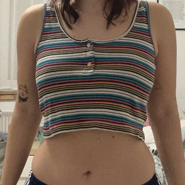 Crop-top gestreift bunt