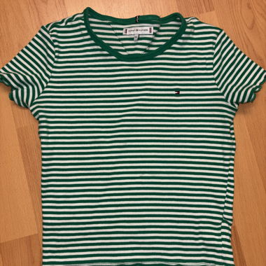 Green Striped TOMMY HILFIGER T‑Shirt