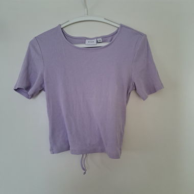 VILA Crop Top mit Rückenausschnitt, lila, EU M