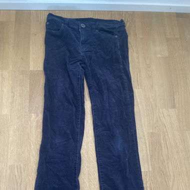 Blaue skinny Stoffhose
