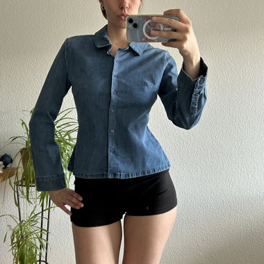 Camicia in jeans blu