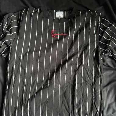 T-shirt nero a righe FTS