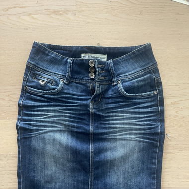 Y2k Jeans Denimrock mit niedriger Taille