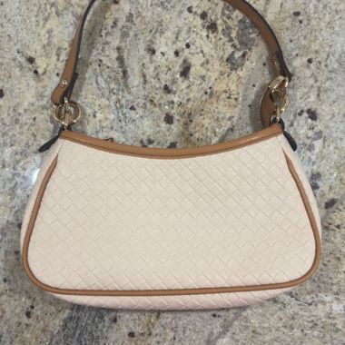 Beige Handbag with Shoulder Strap
