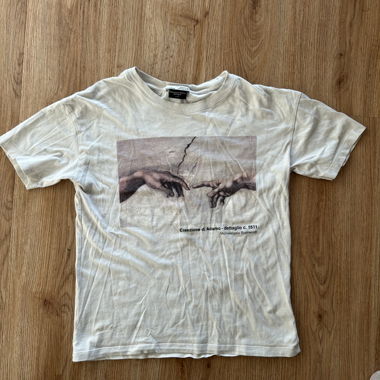 Michelangelo Grafik Creme T-Shirt