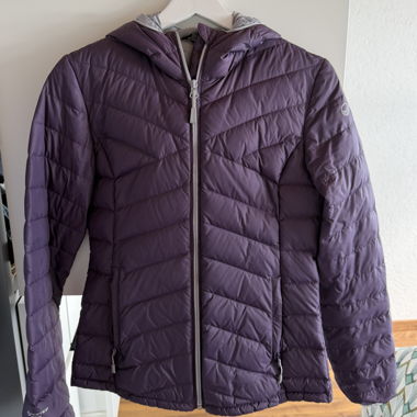Halti purple down jacket size 36