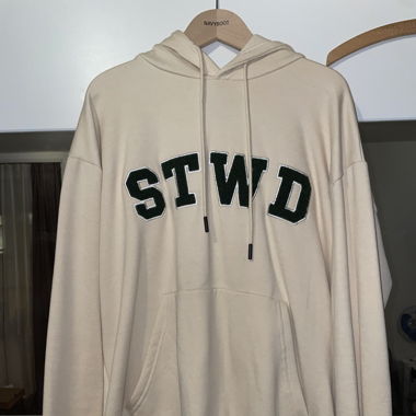 STWD Hoodie, baige-weiss 