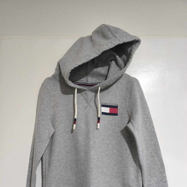Tommy Hilfiger Logo Hoodie – Schwarz, Größe XS