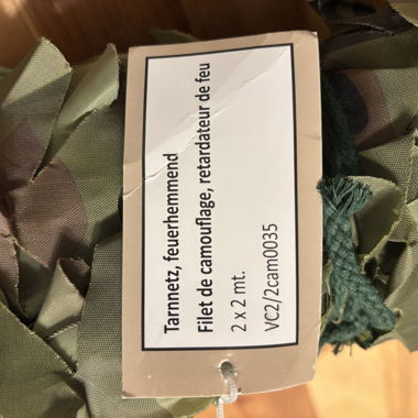 Filet anti-feu camouflage