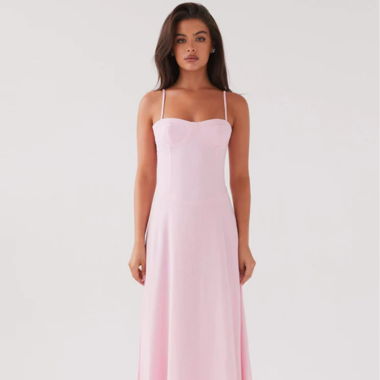 Abendkleid, rosa, lang, Gr. 34/ xs
