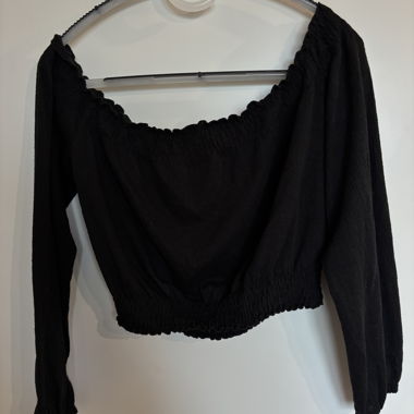 Longsleeve nero spalle scoperte S