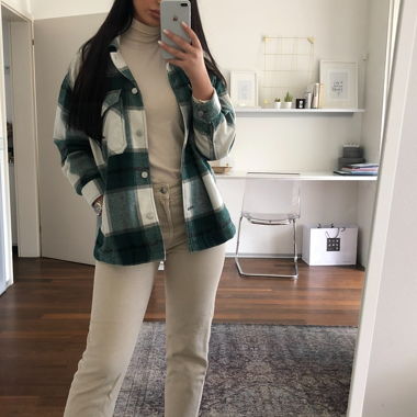 ZARA Shacket Oversize a Quadri – Taglia S