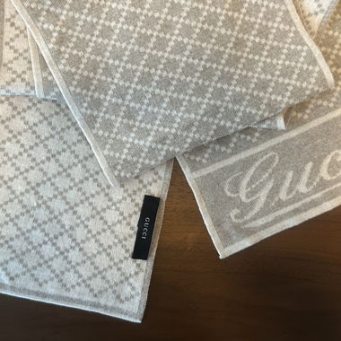 Gucci Jacquard Wollschal – Beige