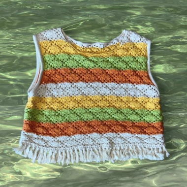 Top crochet rayé