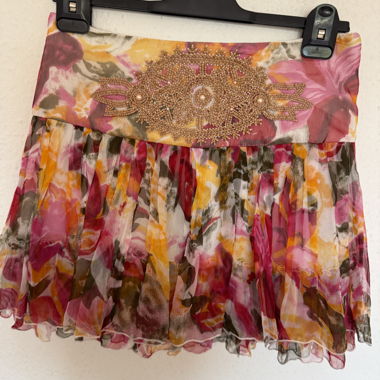 Embellished Floral Viscose Dress
