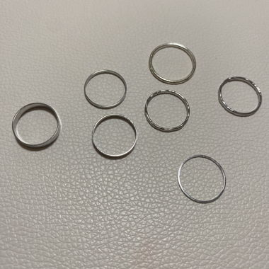 Set aus Metallringen