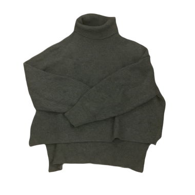 Dunkelgrüner Rollkragenpullover
