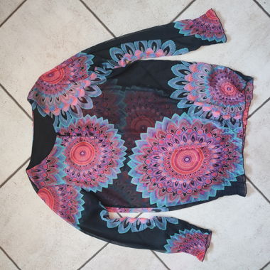 Desigual Blouse imprimée fleurie transparente