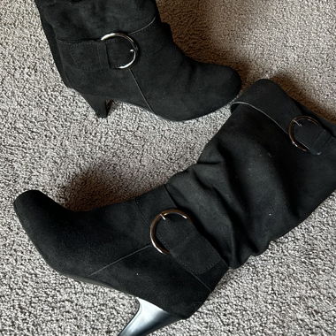 Bottes noires à talon Gr. 40