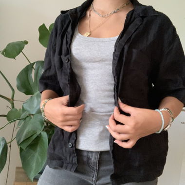 black flannel shirt/ blouse from H&M