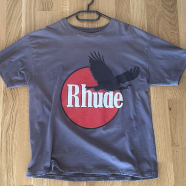 RHUDE EAGLE LOGO TEE 'VINTAGE GREY'