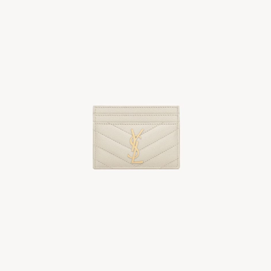 Porte-cartes YSL beige