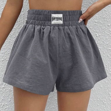 Shorts gris avec taille élastique