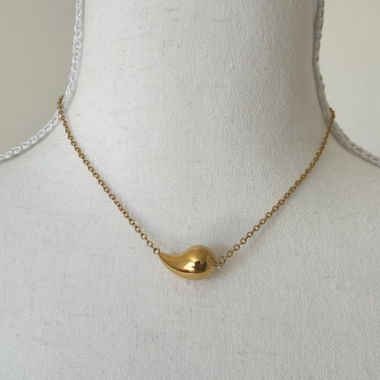 Collier plaqué or et acier