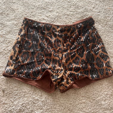 Leopard Sequin Shorts
