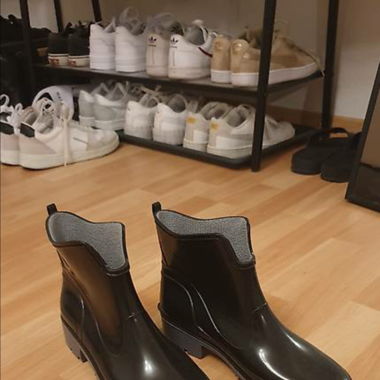 Gummistiefel Chelsea Boots schwarz