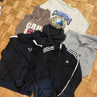 Mixed clothes bundle with hoodies and jackets