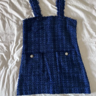 Zara Blue Tweed Dress
